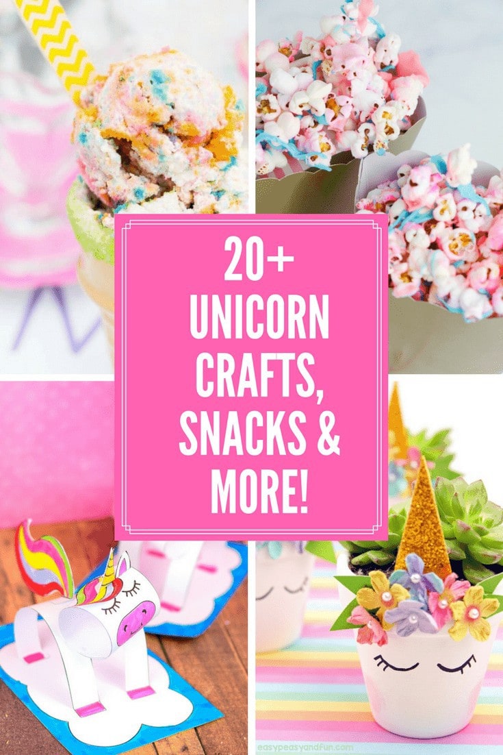 20+ Magical Unicorn Inspired Crafts, Snacks & DIY!