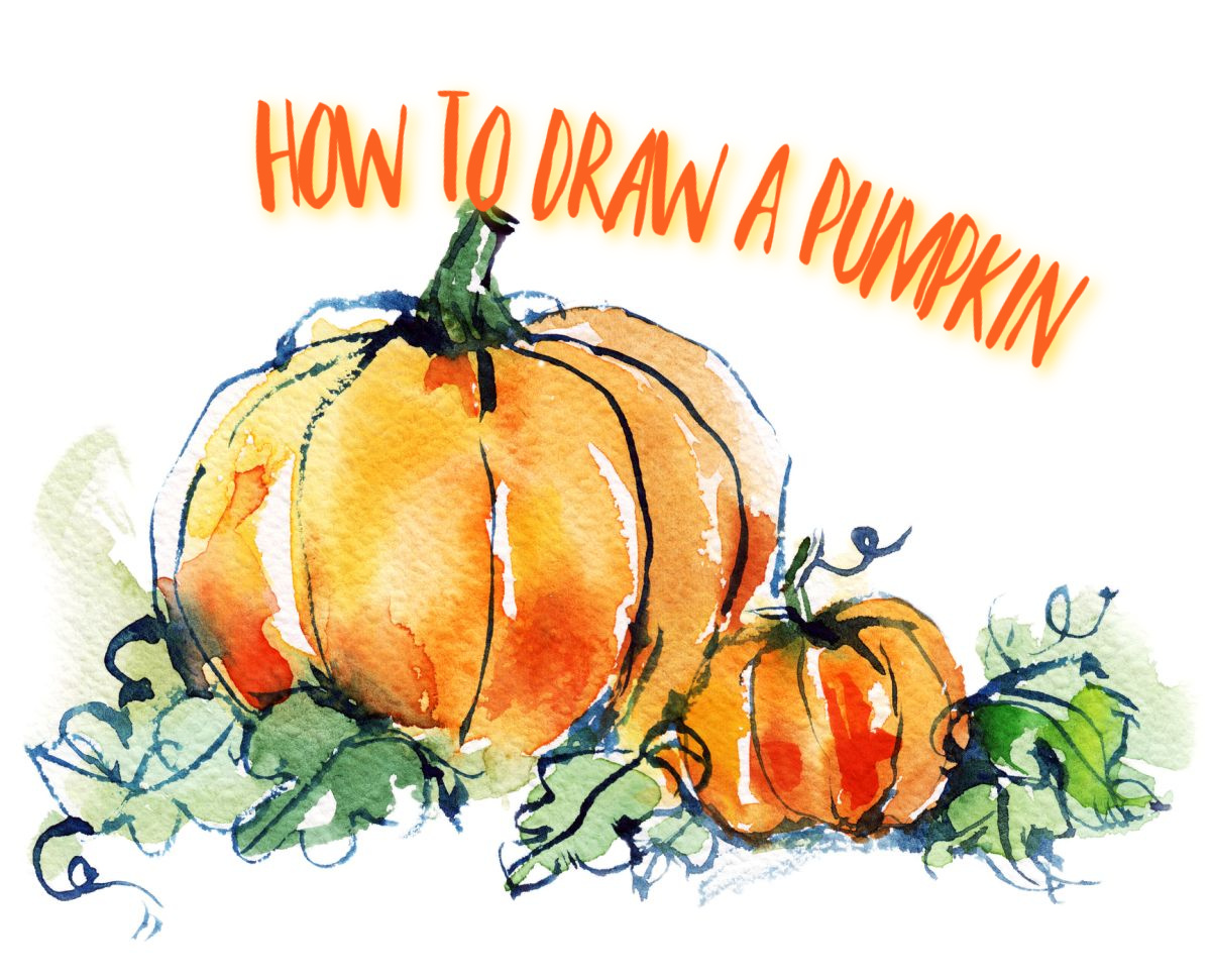 Hoe teken je een pompoen: 10 eenvoudige tekenprojecten